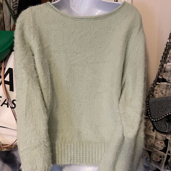 2/$15 Express Ivory Fuzzy Sweater - Picture 2 of 2